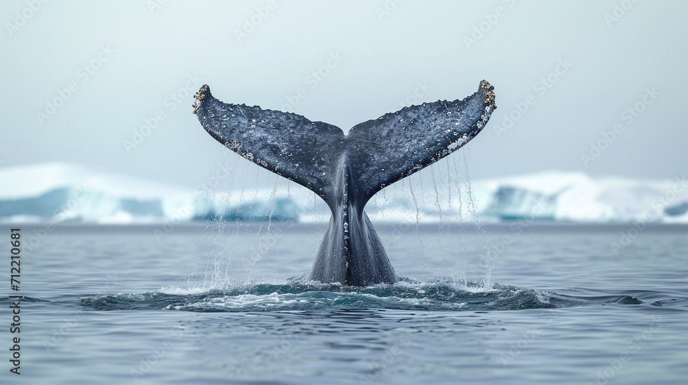 humpback tail - obrazy, fototapety, plakaty 