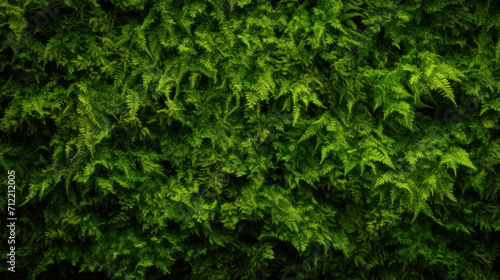 Dense green fern leaves covering the frame, creating a lush and vibrant natural background.