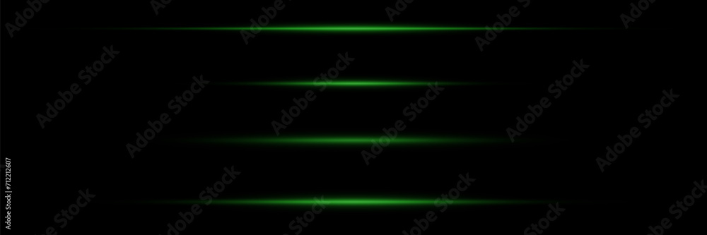 Set of light horizontal effect. Flash of lines and highlights. Set of light horizontal effect. Flash of lines and highlights.