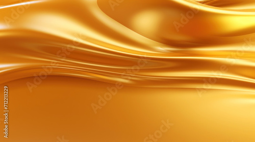 Abstract background of flowing golden liquid texture  suggesting luxury and dynamic movement in fluid art form.
