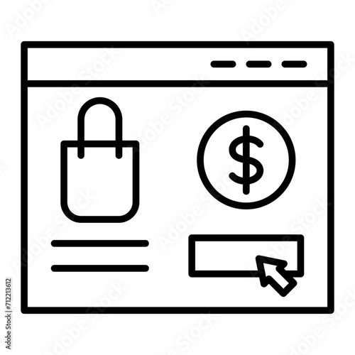   Online Shopping line icon