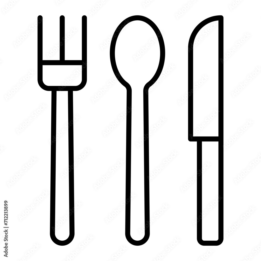 Cutlery line icon Cutlery line icon
