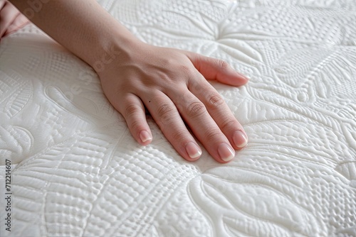Memory foam mattress with hand stamp