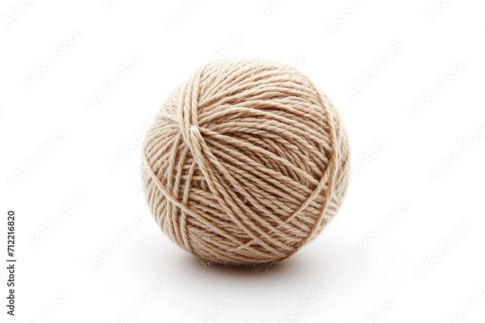 Yarn ball on plain white backdrop Yarn ball on plain white backdrop