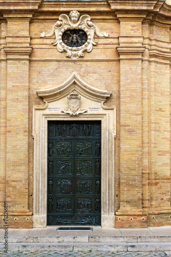 old ornate stone brick building doorway entrance