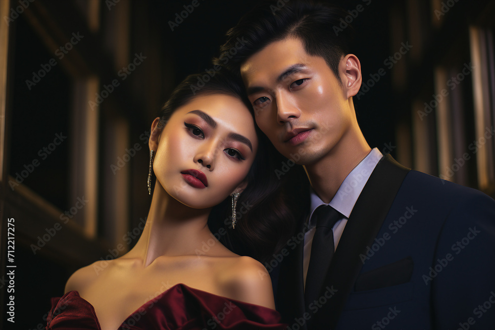 Creative graphics generative ai collage illustration of stunning bride groom married in elegant outfit ceremony Creative graphics generative ai collage illustration of stunning bride groom married in elegant outfit ceremony