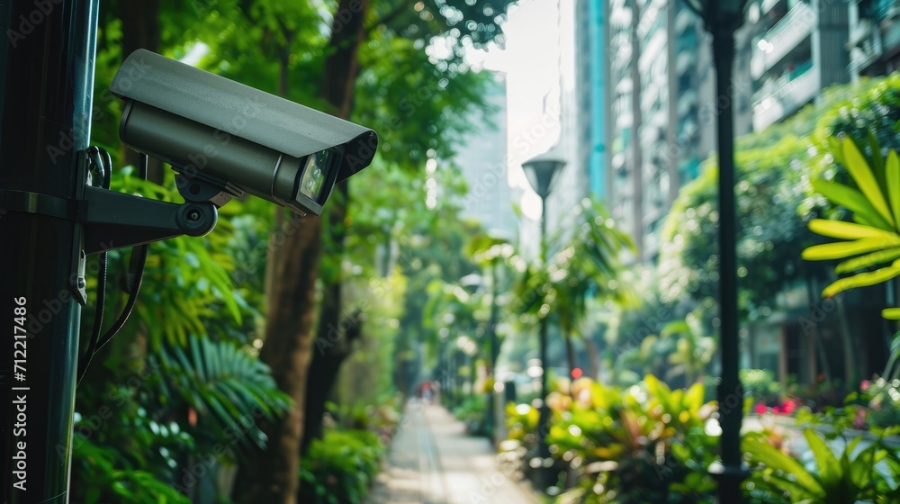 A modern security camera mounted on a wall, vigilantly monitoring for safety and protection, symbolizing surveillance, privacy, and technology in residential areas. Ai generated A modern security camera mounted on a wall, vigilantly monitoring for safety and protection, symbolizing surveillance, privacy, and technology in residential areas. Ai generated