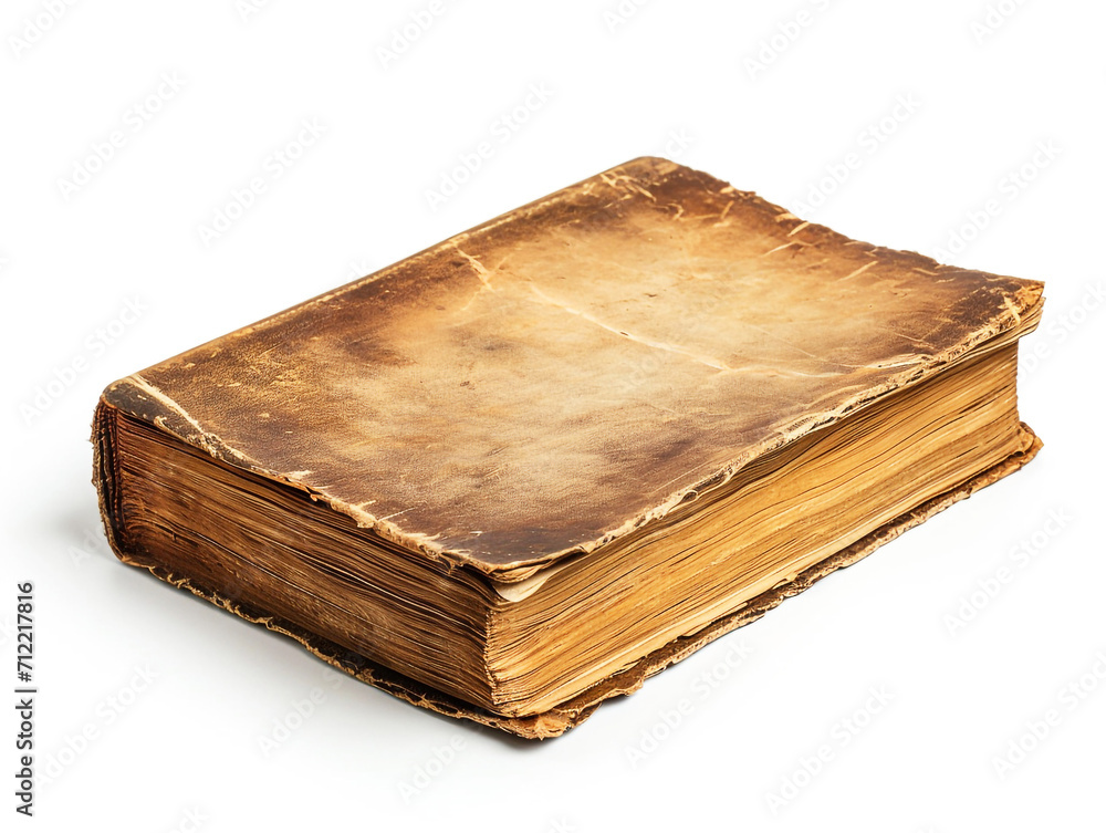 old book isolated on white. Generative Ai.