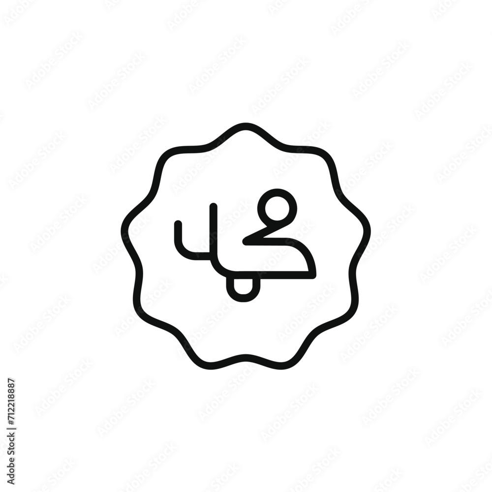 Muhammad line icon isolated on transparent background Muhammad line icon isolated on transparent background