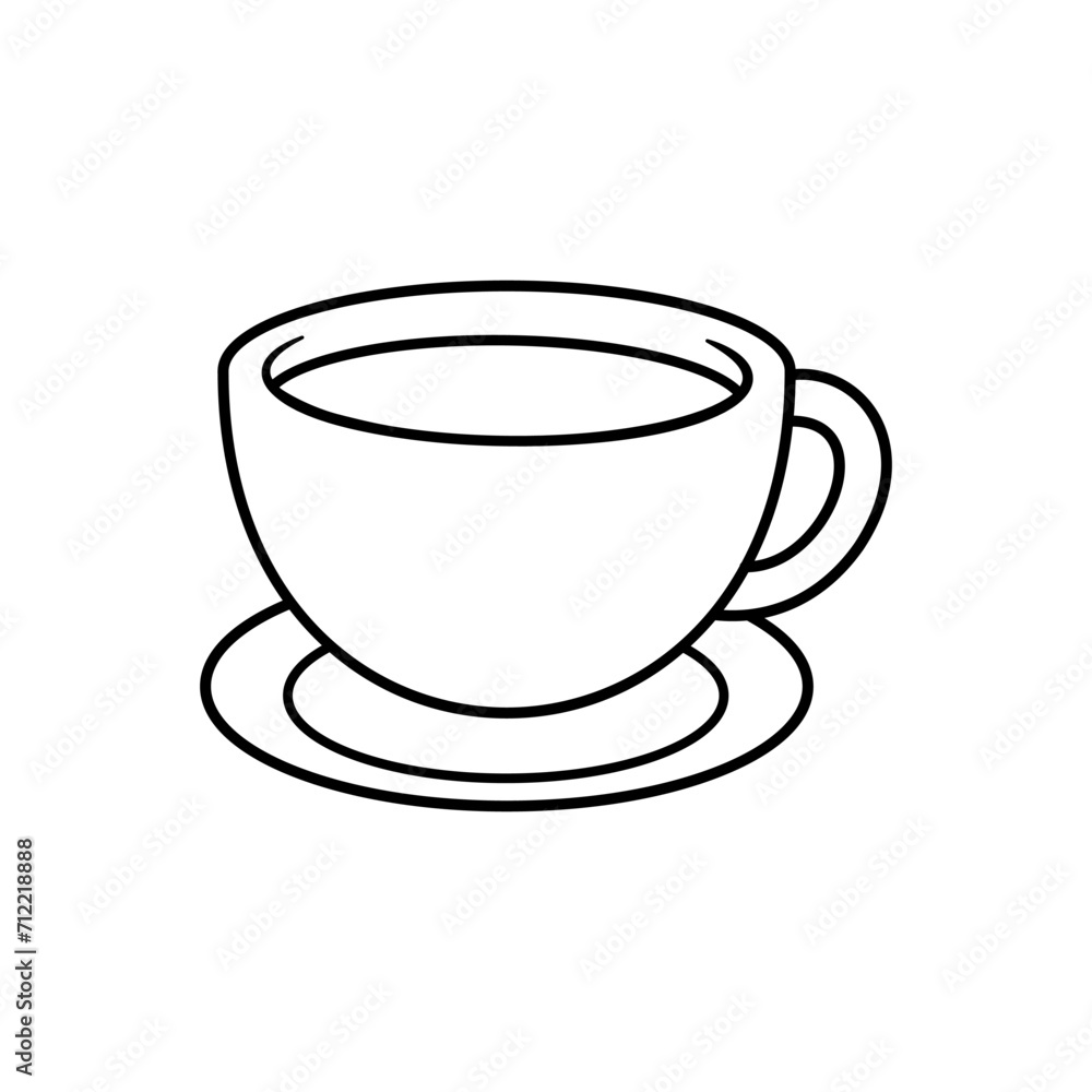 Coffee icon vector. Hot drink illustration sign. Tea symbol or logo.