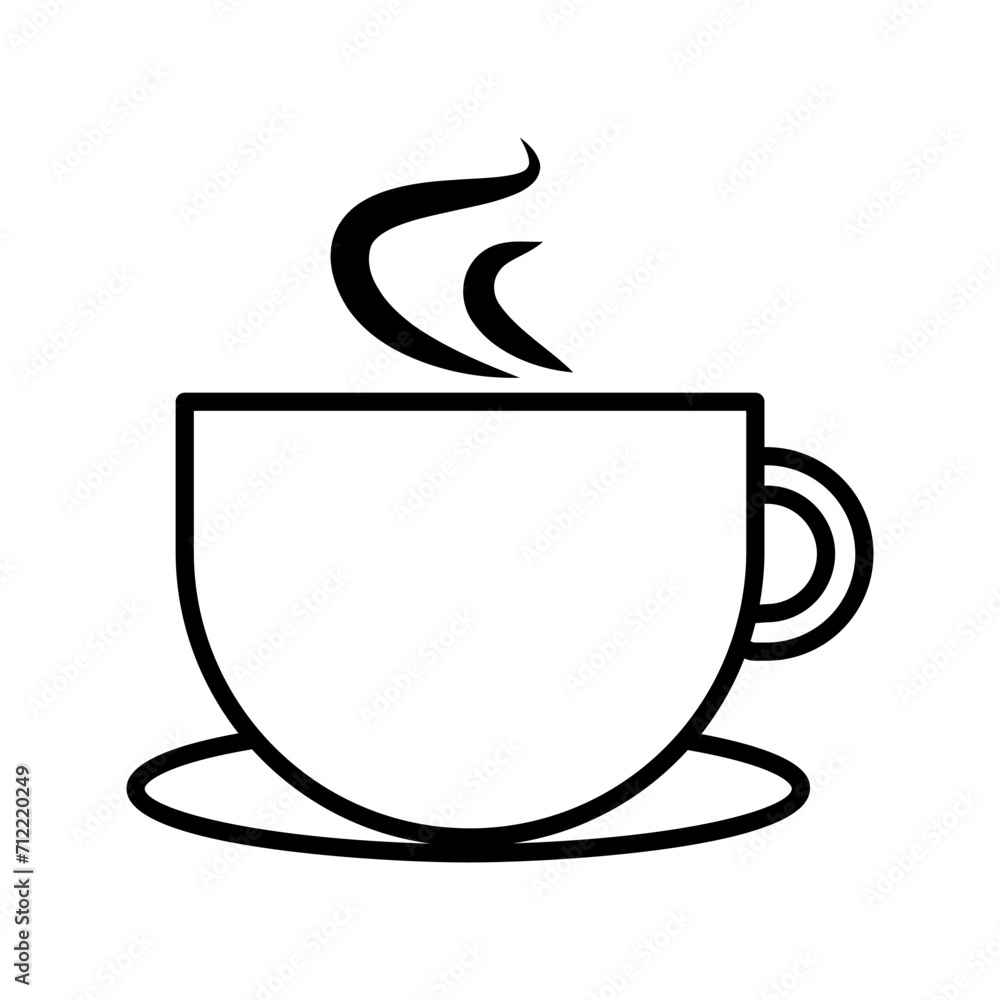 Coffee icon vector. Hot drink illustration sign. Tea symbol or logo.