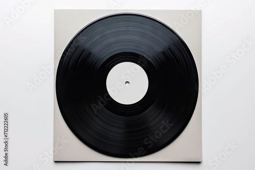 Mock up template for blank cardboard cover of 12 inch vinyl LP on white background