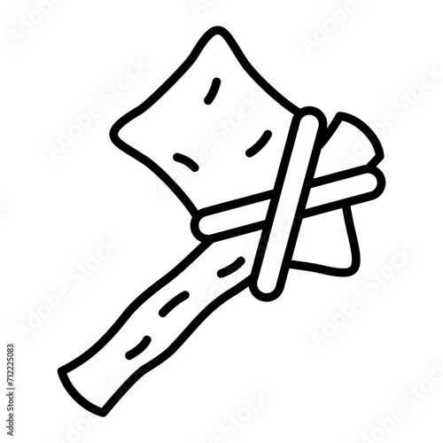   Axe line icon