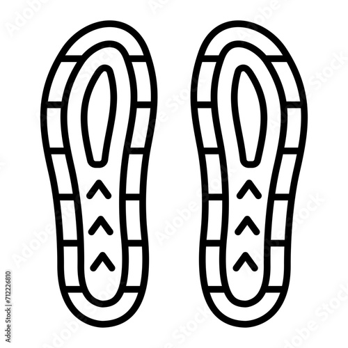   Footprint line icon