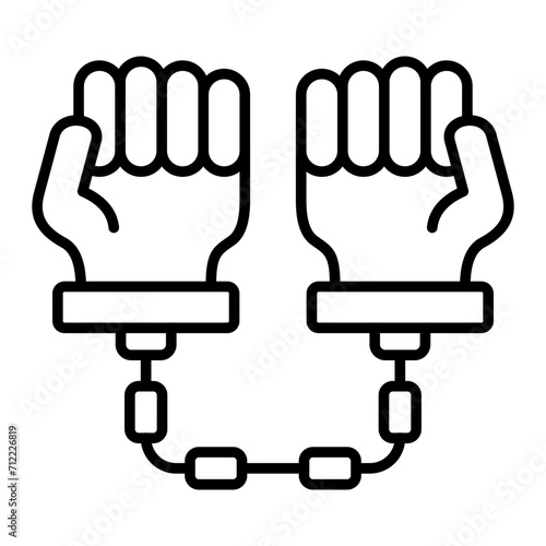   Arrested line icon