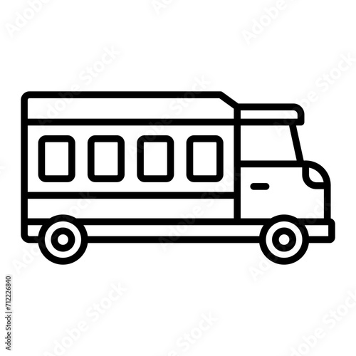   Prisoner vehicle line icon