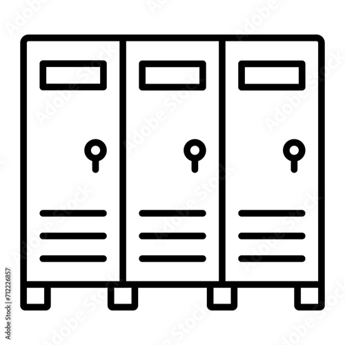   Locker room line icon
