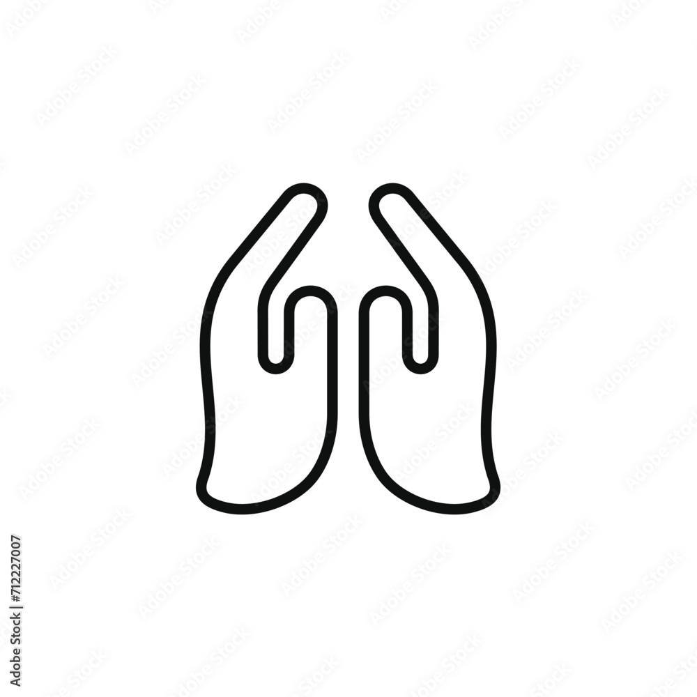 Muslim praying line icon isolated on transparent background Muslim praying line icon isolated on transparent background