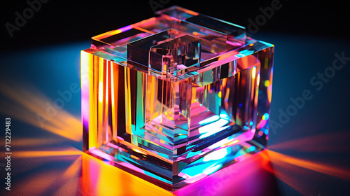 Abstract dichroic cube photo