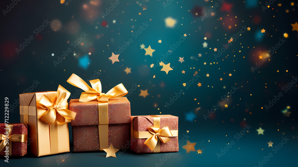 Gift box background with copy space for Christmas gifts, holidays or birthdays Gift box background with copy space for Christmas gifts, holidays or birthdays