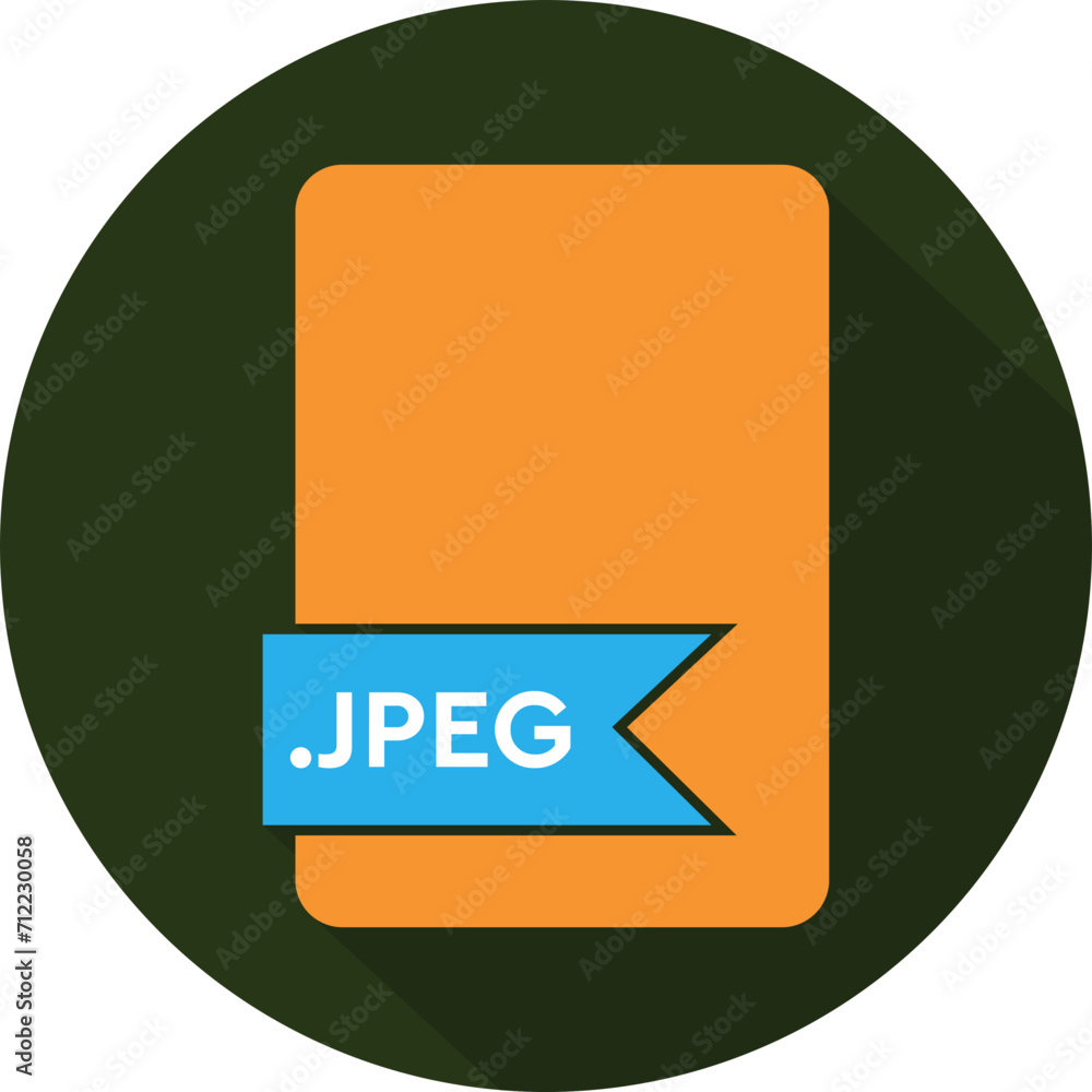 JPEG File format icon Deep Saffron fill circular shape JPEG File format icon Deep Saffron fill circular shape