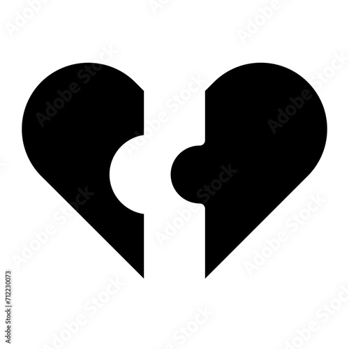 heart puzzle glyph  © Adury