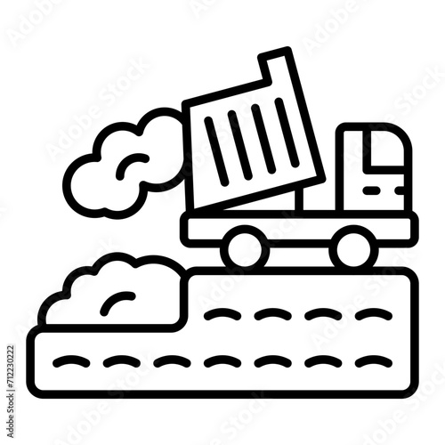   Landfill line icon