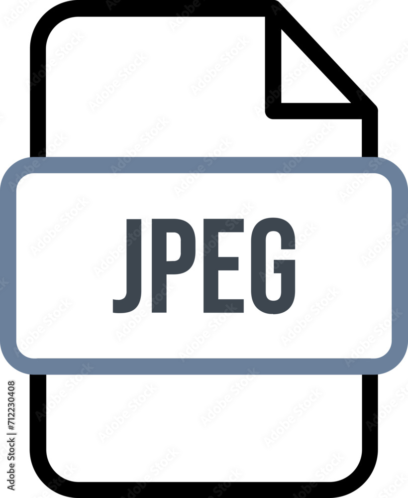 JPEG File icon with bold outline JPEG File icon with bold outline
