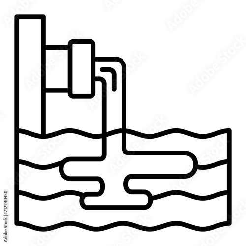   Sewage line icon