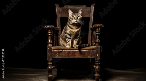 Cat on a chair