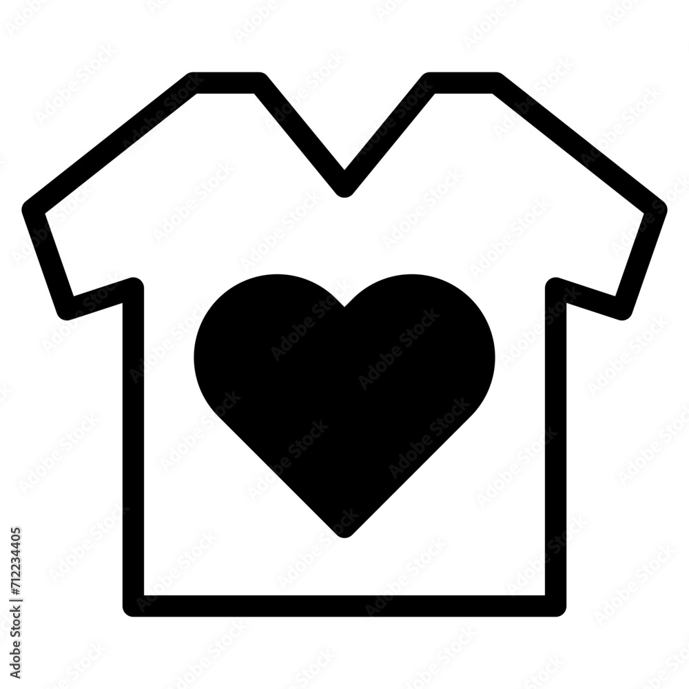 heart t-shirt dualtone