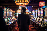Play casino slots win games money cash conceptual Generative AI picture