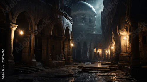 Church of the holy sepulcher in the night