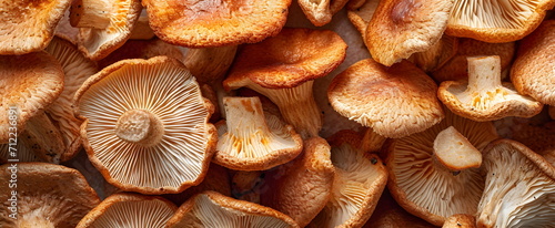close up of mushrooms on the market