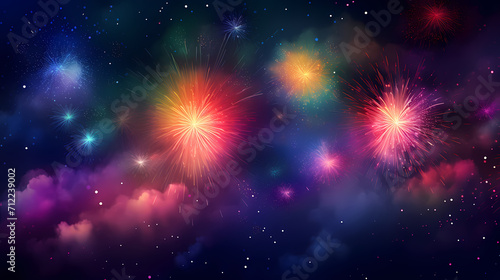 Fireworks background for celebration  holiday celebration concept