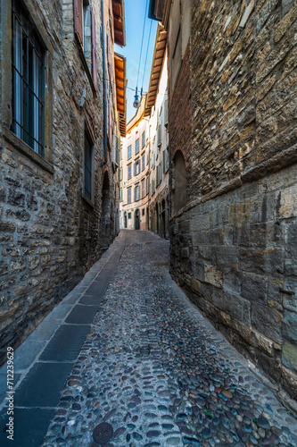 Bergamo, upper city. Between history and ancient monuments.