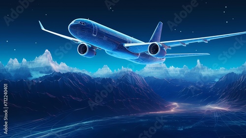 Airplane design & air freight logistics - transportation, technology, flight, airline