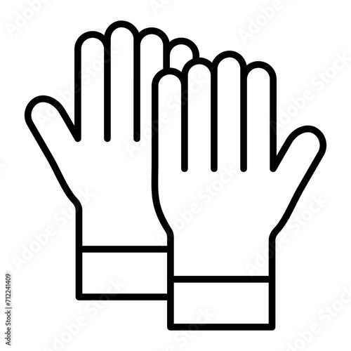  Protective gloves line icon