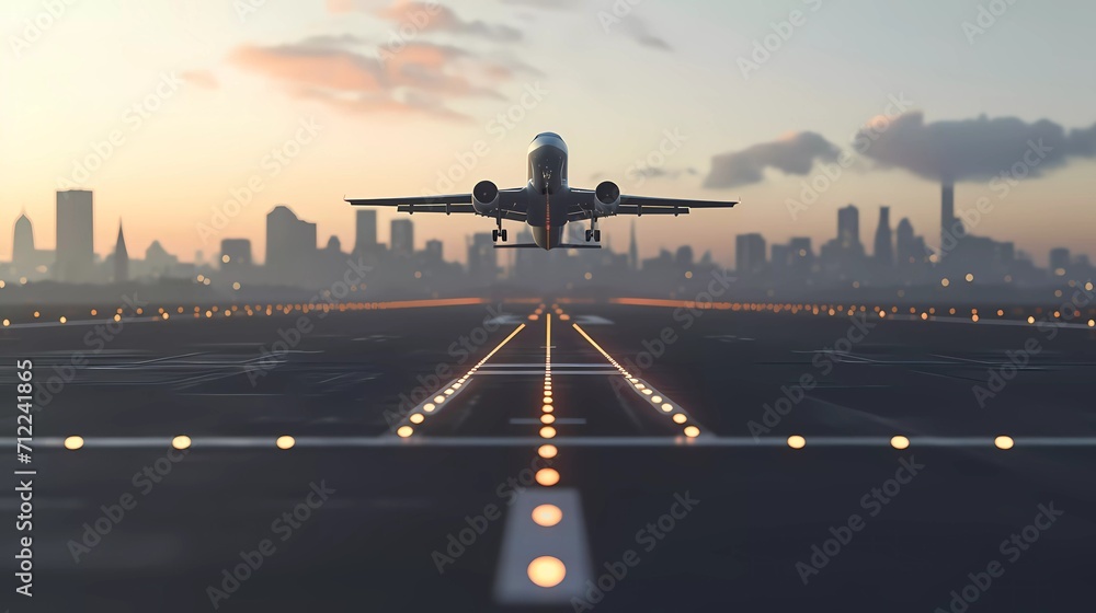 Airplane design & air freight logistics
 - transportation, technology, flight, airline - obrazy, fototapety, plakaty 