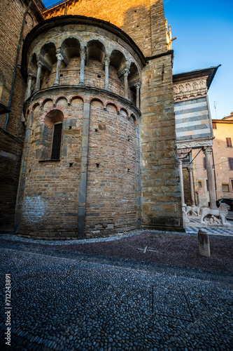 Bergamo, upper city. Between history and ancient monuments.
