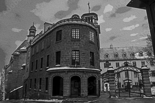 Architecture details of the city of Quebec, Canada