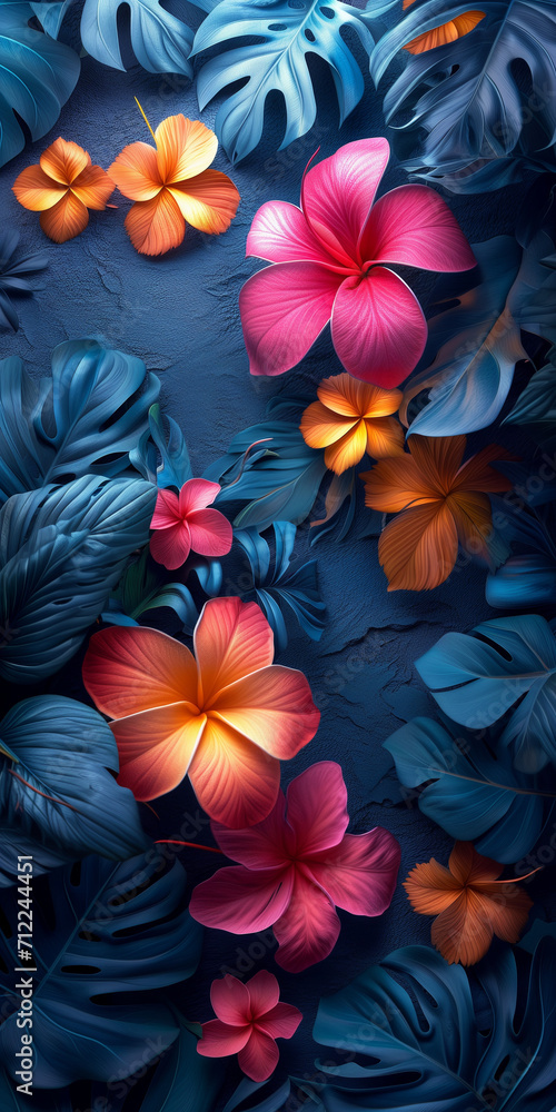 A vibrant array of petals and flowers intertwine with delicate leaves, creating a breathtaking display of nature's beauty and grace A vibrant array of petals and flowers intertwine with delicate leaves, creating a breathtaking display of nature's beauty and grace