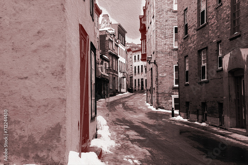 Architecture details of the city of Quebec, Canada