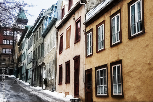 Architecture details of the city of Quebec, Canada