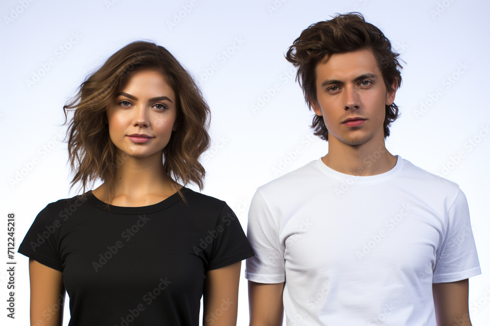 Woman in White Tshirt Mockup created with Generative AI Woman in White Tshirt Mockup created with Generative AI