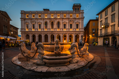 Bergamo, upper city. Between history and ancient monuments.