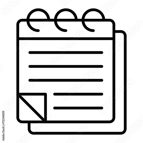   Notepad line icon