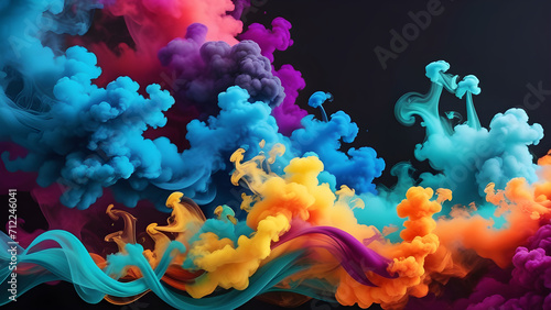 Beautiful Color Powder Splash Background   Colorful Wallpaper   Colorful Design   Color Waves © Andreas