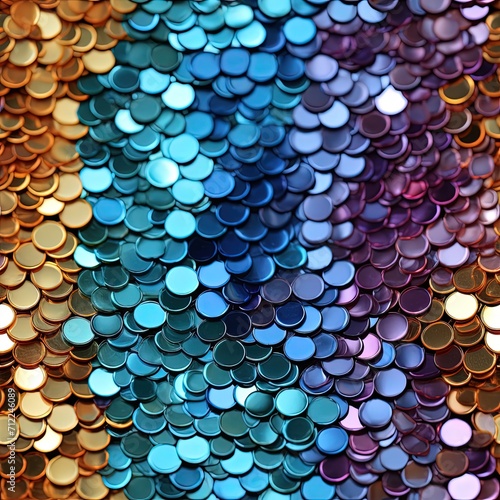 Abstract seamless pattern with sequins texture