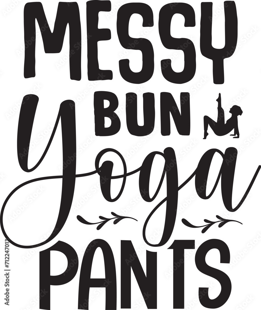 Messy Bun Yoga Pants